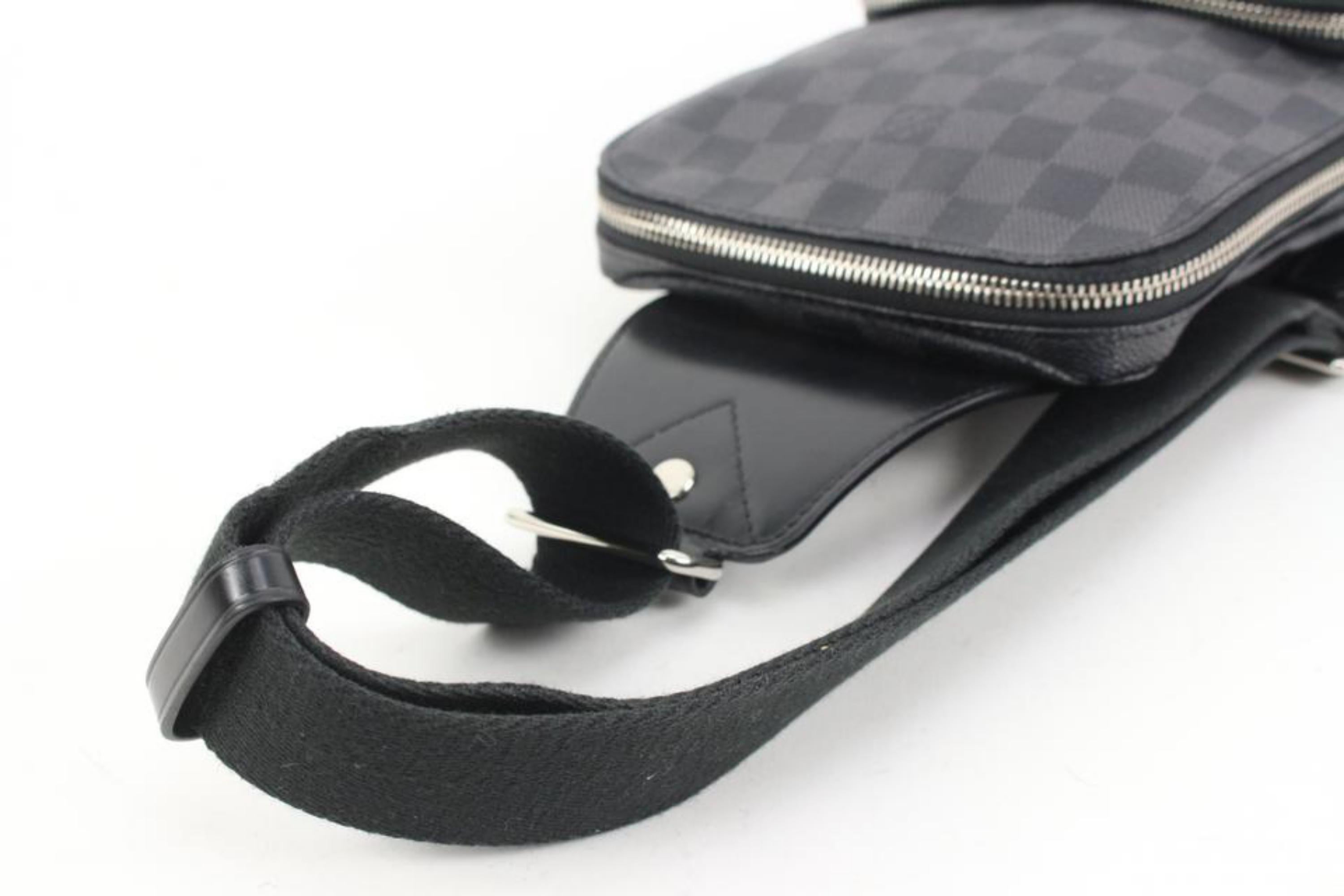 Louis Vuitton Damier Graphite Avenue Sling Bag Chest Body Bum 48lz56 In Good Condition In Dix hills, NY