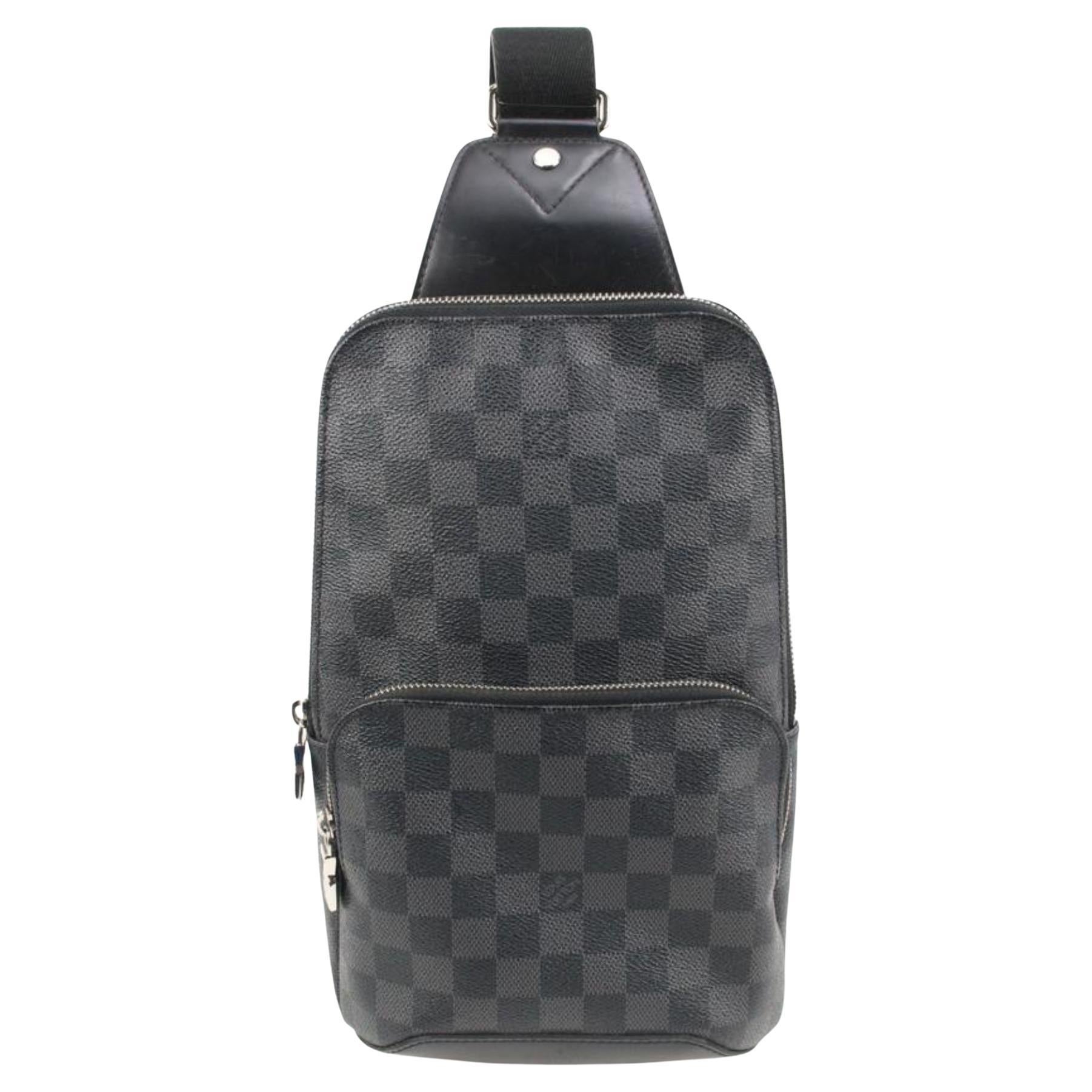 Louis Vuitton Damier Graphite Avenue Sling Bag Chest Body Bum 48lz56