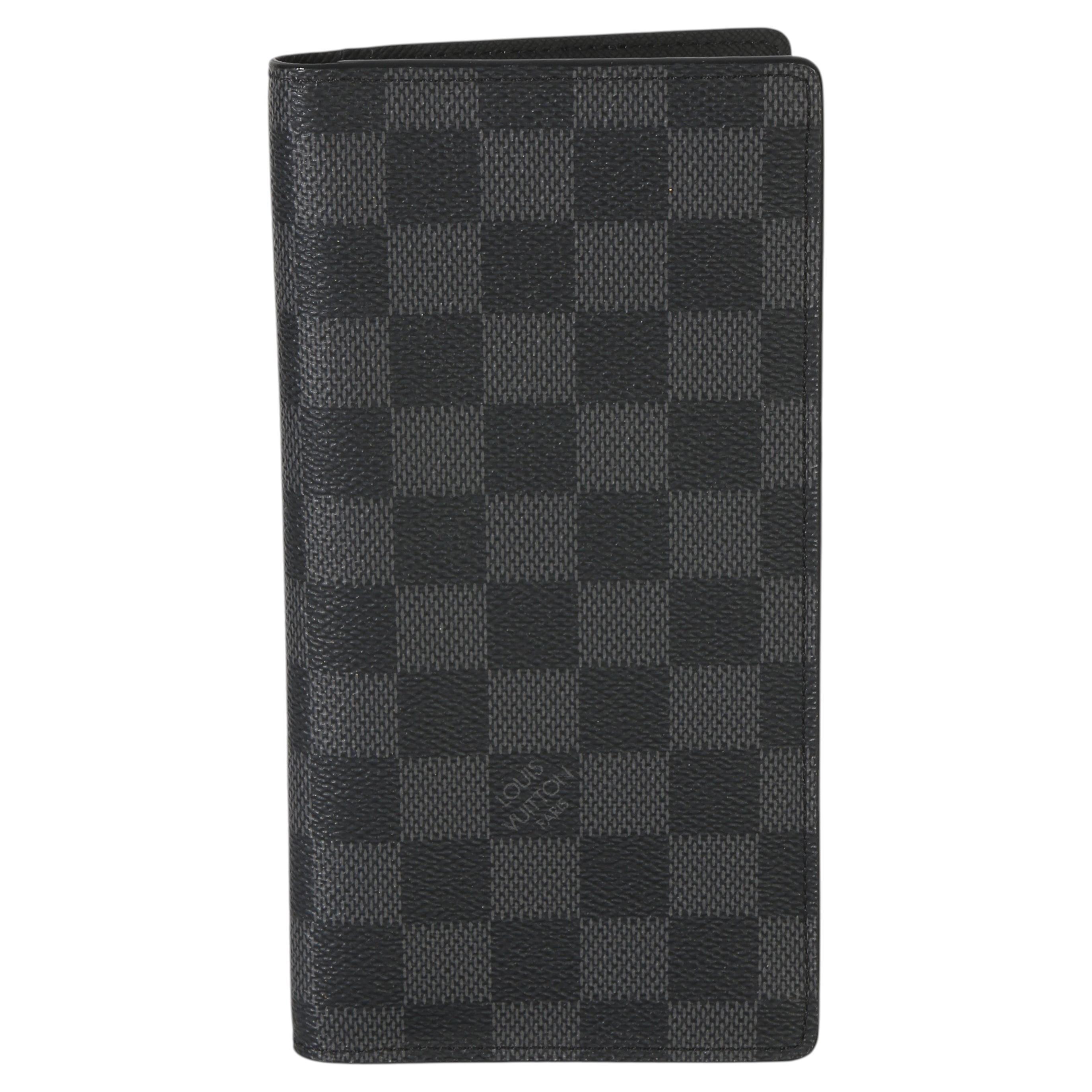 Louis Vuitton Damier Graphite Brazza Wallet For Sale