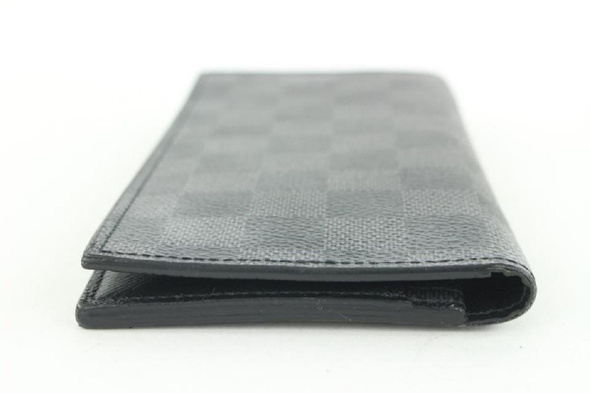 Louis Vuitton Damier Graphite Brazza Wallet Long Flap Black Grey 312lvs517 For Sale 4