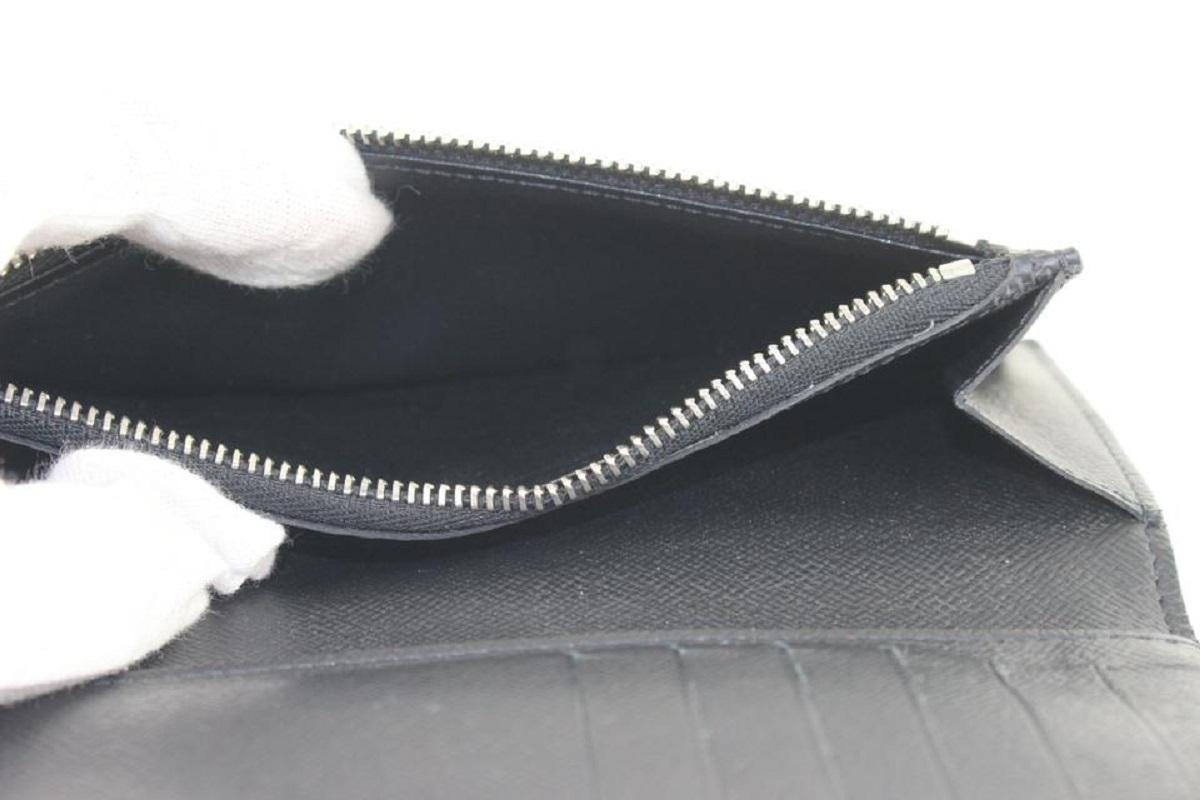 Louis Vuitton Damier Graphite Brazza Wallet Long Flap Black Grey 312lvs517 For Sale 1