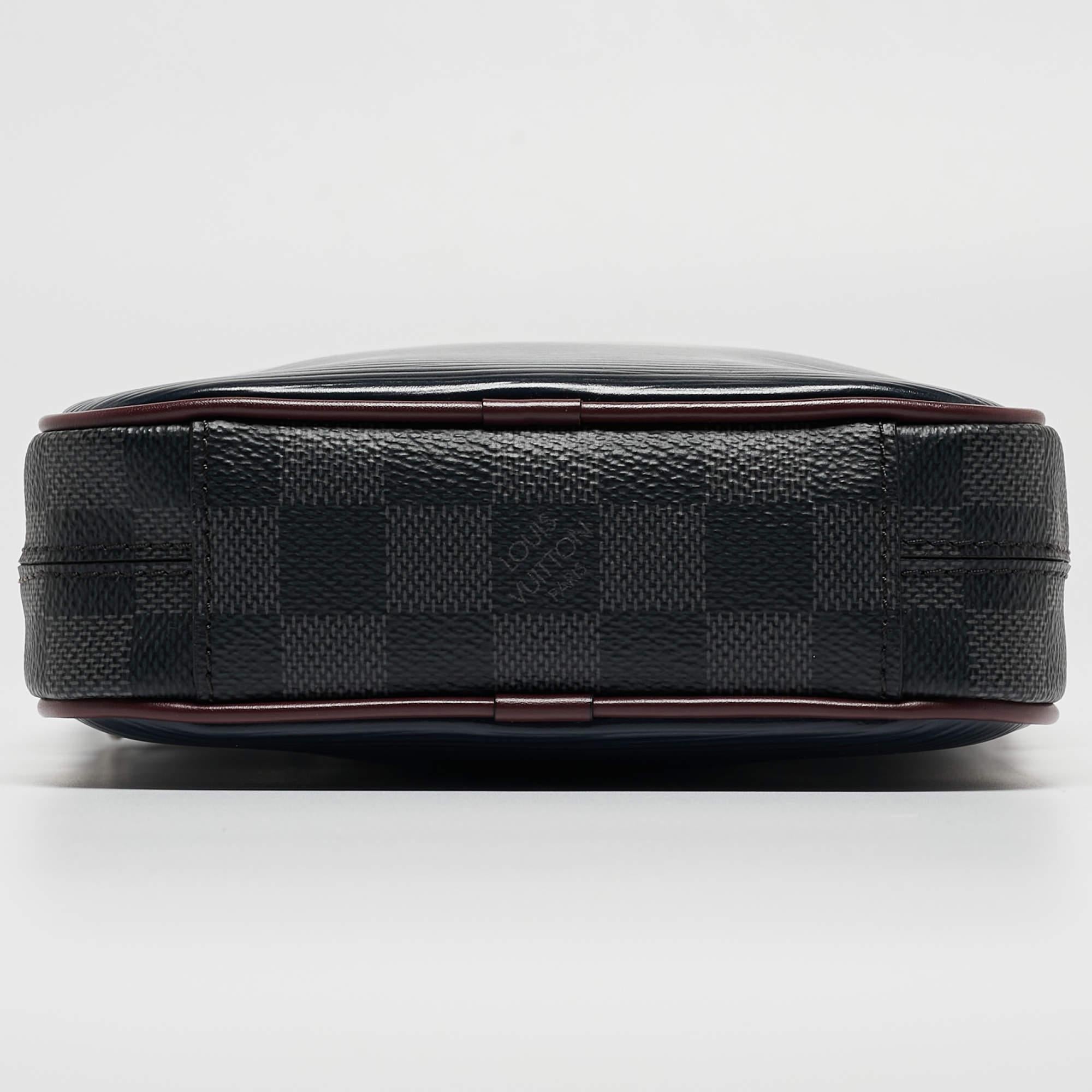 Men's Louis Vuitton Damier Graphite Canvas and Epi Leather Danube Bag
