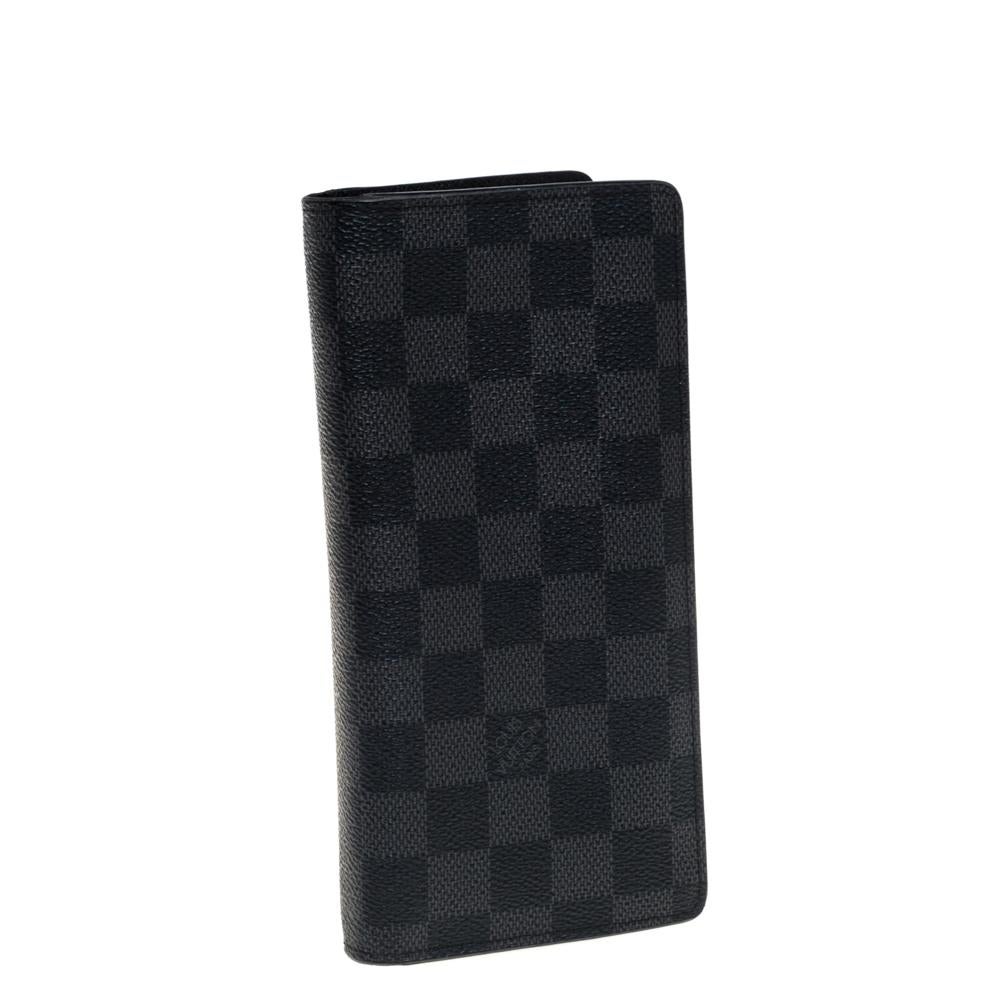 Louis Vuitton Damier Graphite Canvas Brazza Wallet In Good Condition In Dubai, Al Qouz 2