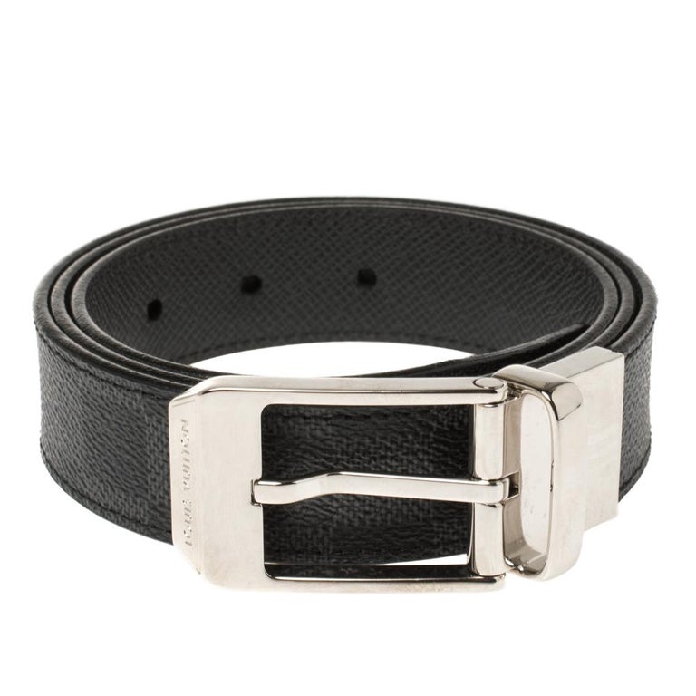 Louis Vuitton Damier Graphite Canvas Buckle Belt 90CM at 1stDibs