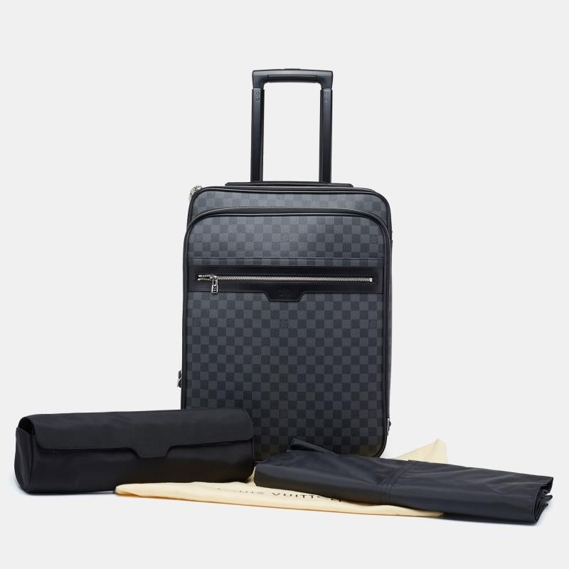 Louis Vuitton Damier Graphite Canvas Business Pegase Legere 55 Luggage Bag 9
