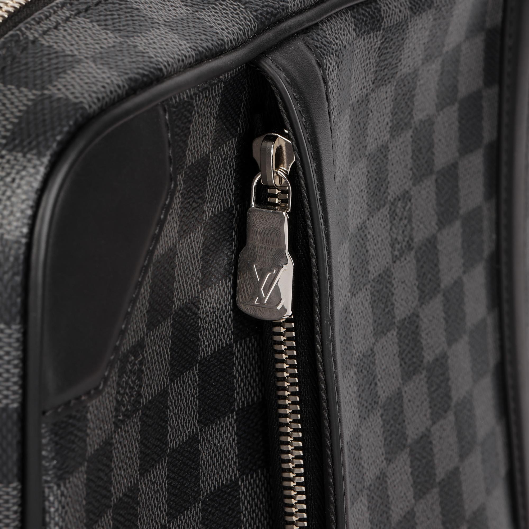 Men's LOUIS VUITTON Damier Graphite Canvas & Calfskin Leather Briefcase Backpack