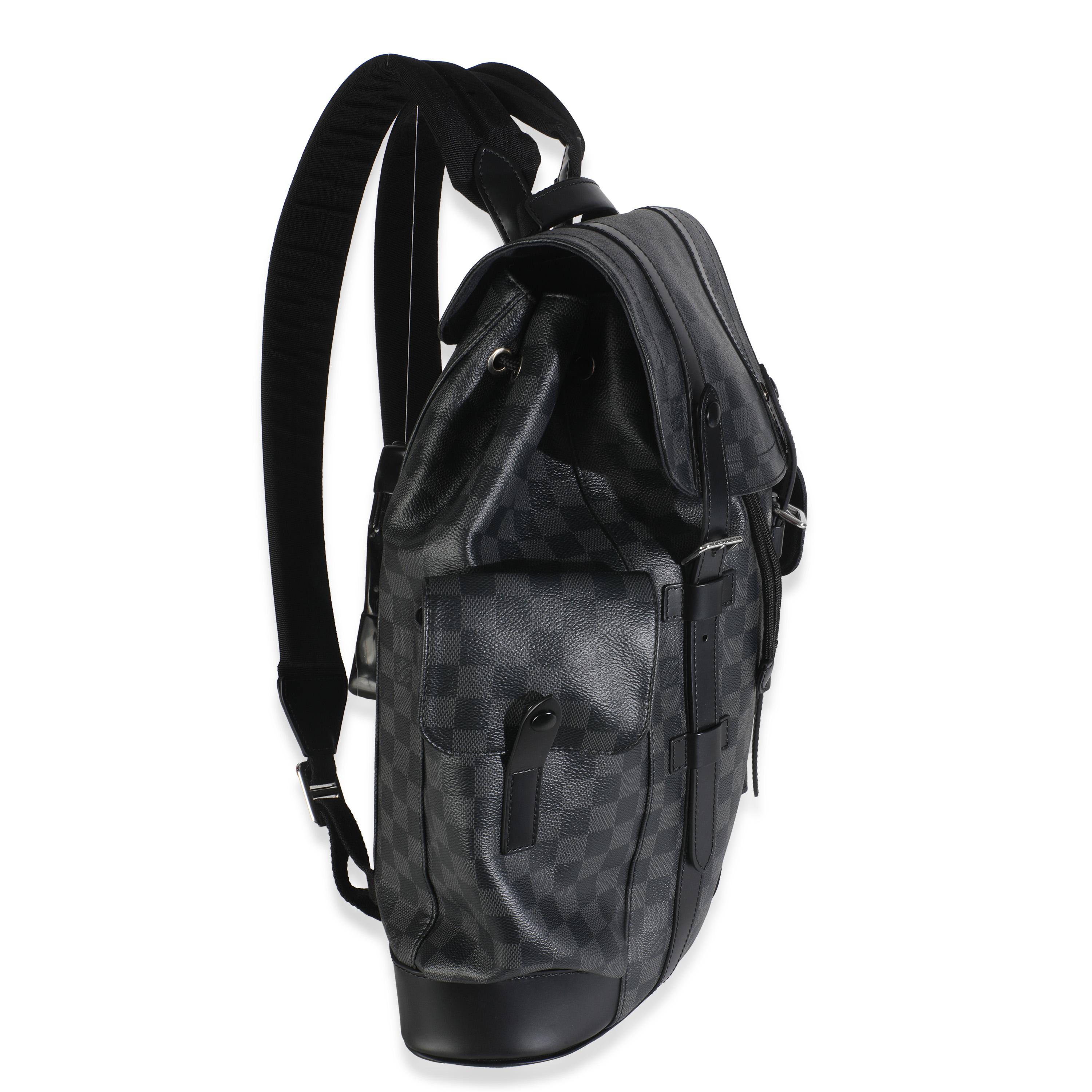Noir Louis Vuitton Damier Graphite Canvas Christopher Backpack PM en vente