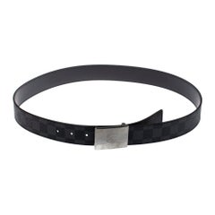 Louis Vuitton Black Damier Graphite Canvas Reversible Belt 110CM