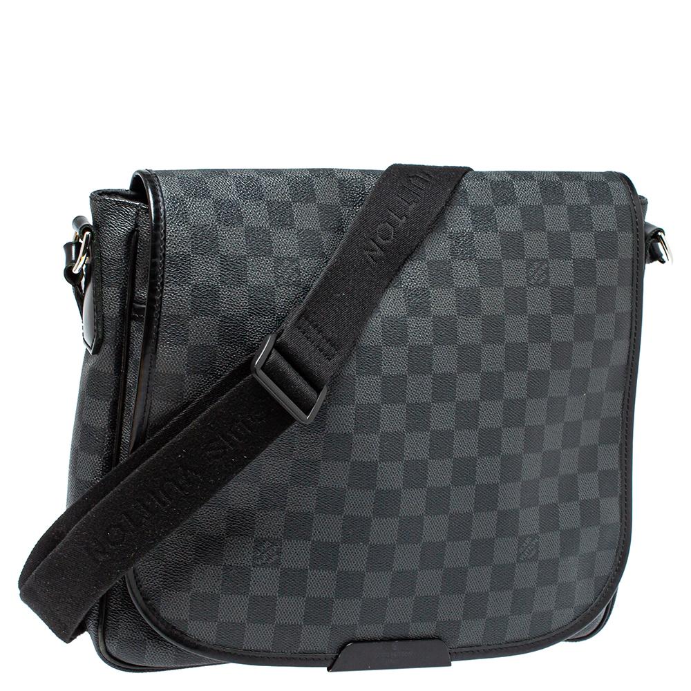 Black Louis Vuitton Damier Graphite Canvas Daniel MM Messenger Bag
