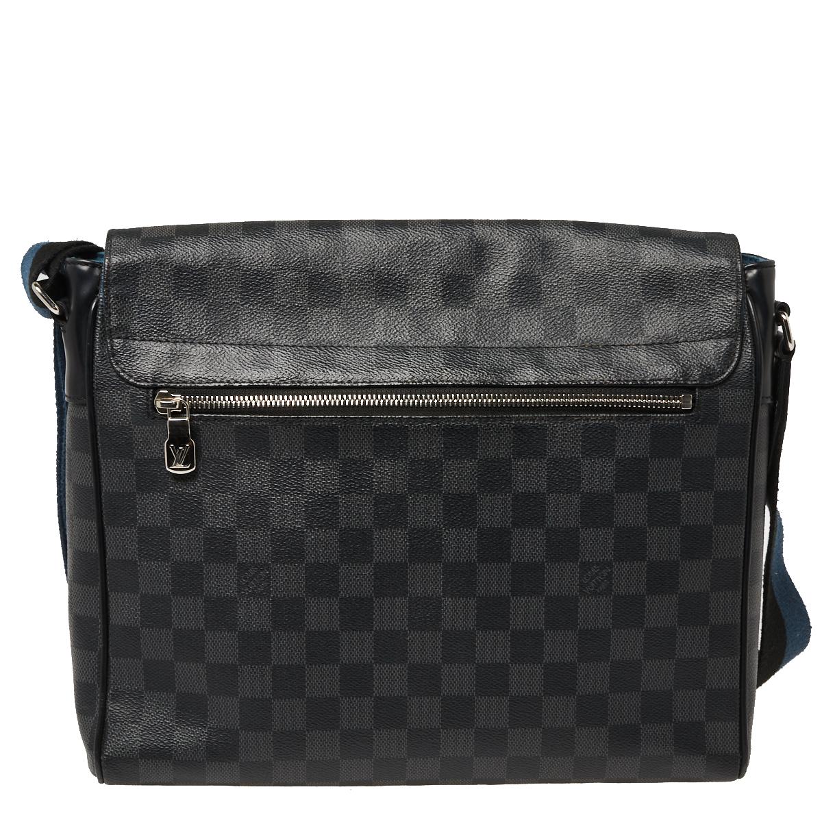 Black Louis Vuitton Damier Graphite Canvas District MM Bag