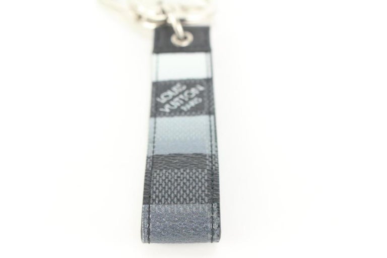 Louis Vuitton, Accessories, Louis Vuitton Bag Charm Damier Graphite Key  Holder Leather Rope Silver X Dark