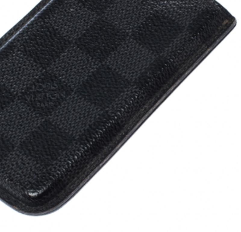 Uomo Cover per iPhone 4 Louis Vuitton in tela di grafite Damier in vendita