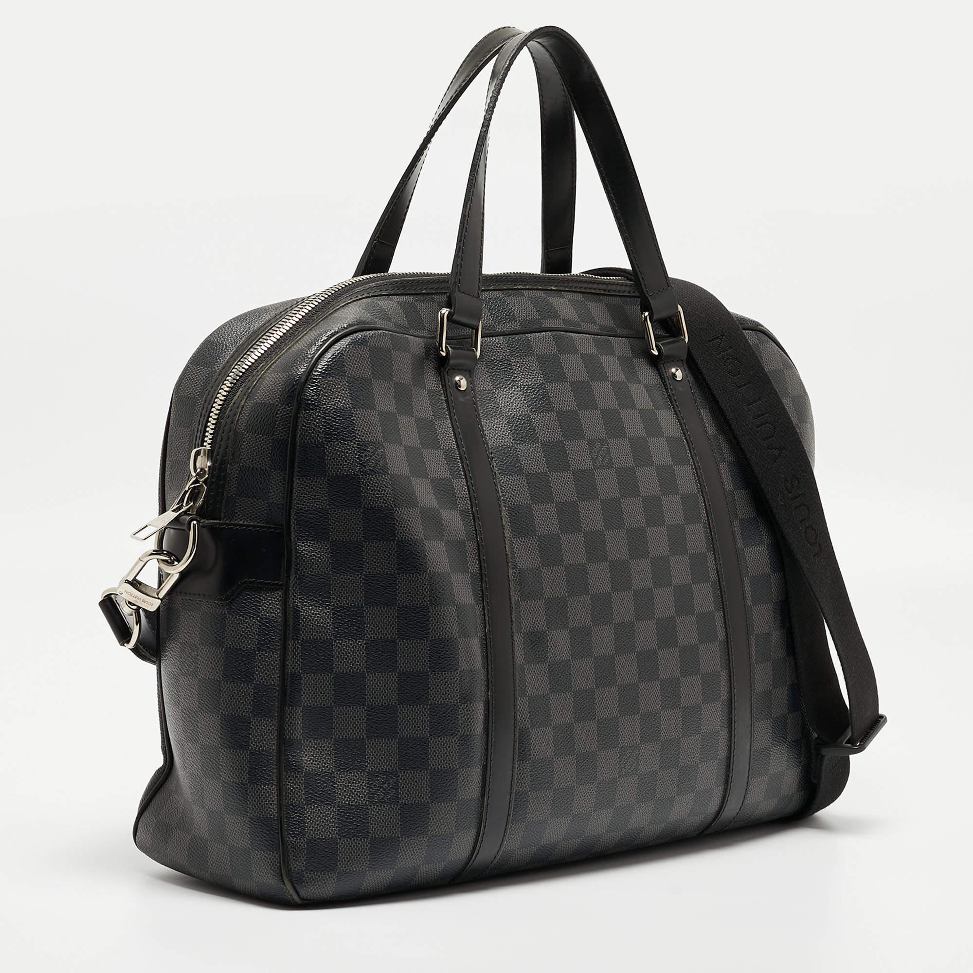 Sac Jorn en toile damier graphite Louis Vuitton en vente 4