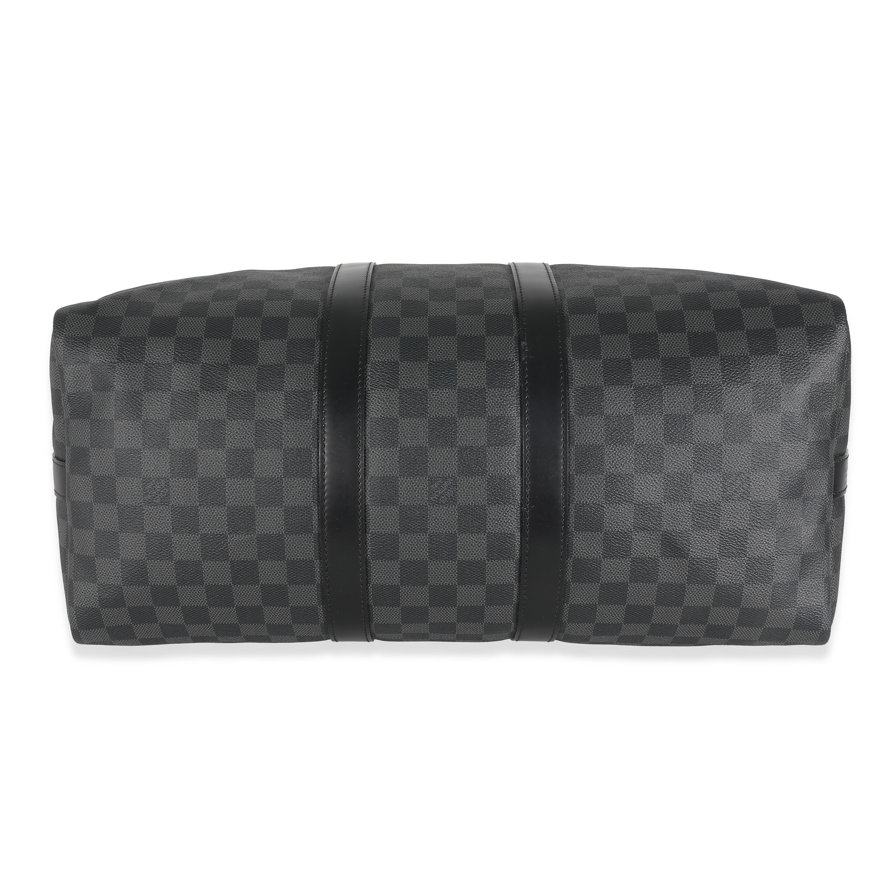 Femenino o masculino Louis Vuitton Damier Lienzo Grafito Keepall Bandolera 45