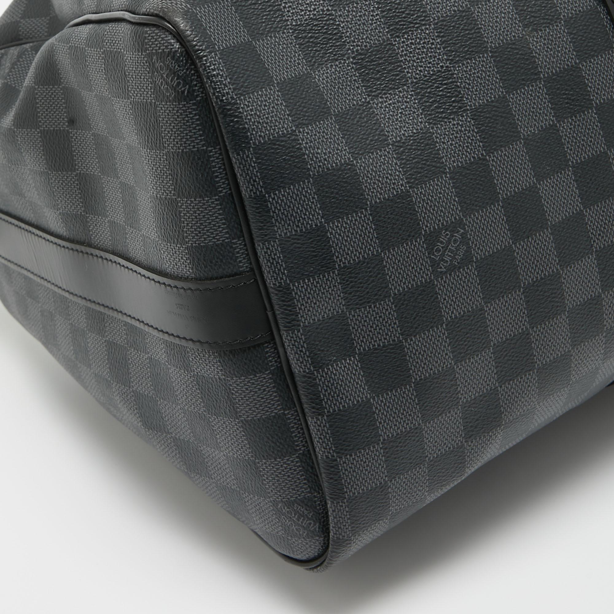 Louis Vuitton Damier Graphite Canvas Keepall Bandoulière 45 For Sale 4