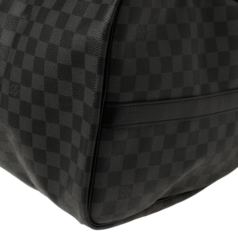 Louis Vuitton Damier Graphite Canvas Keepall Bandouliere 55 Bag at 1stDibs