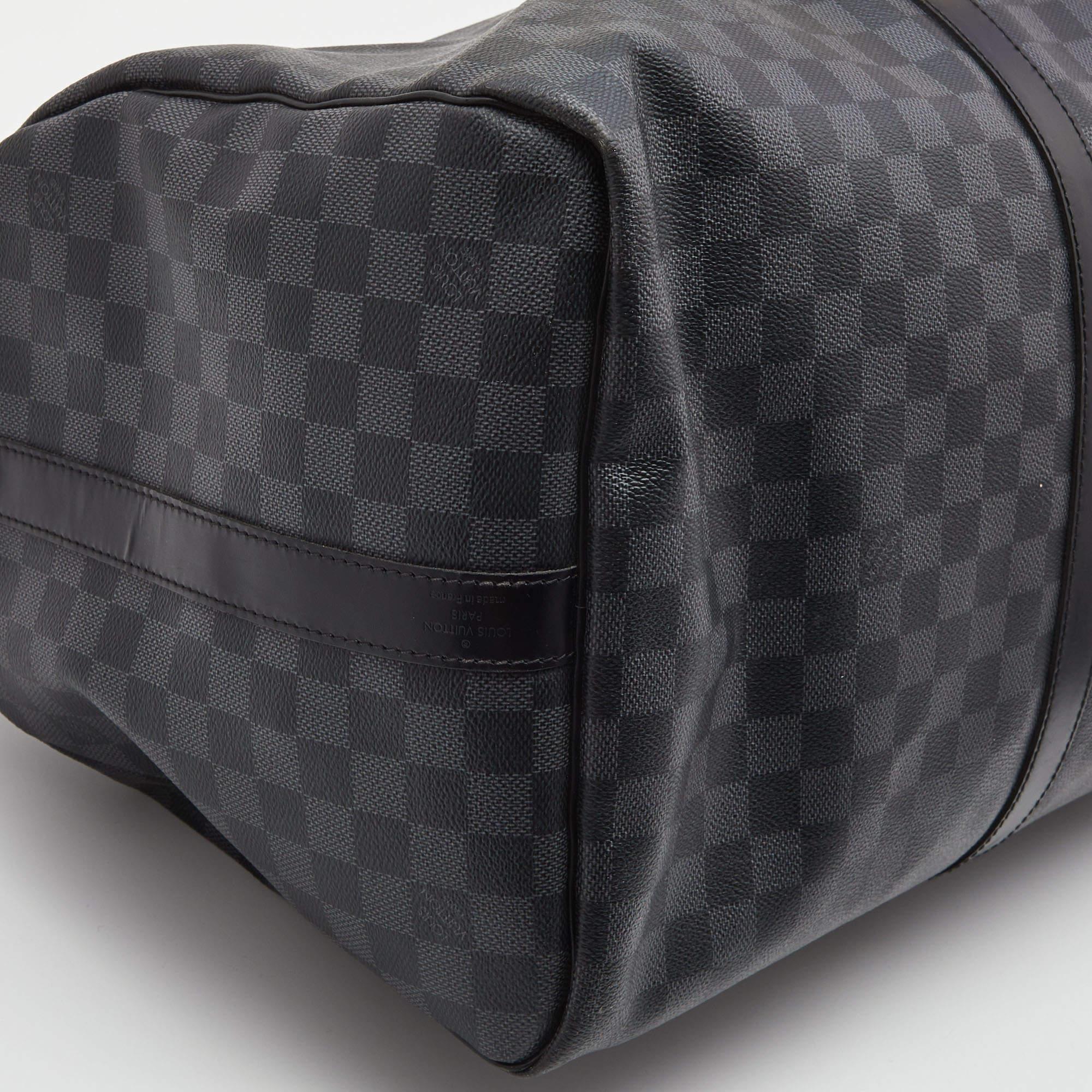 Louis Vuitton Damier Graphite Canvas Keepall Bandouliere 55 Bag 8