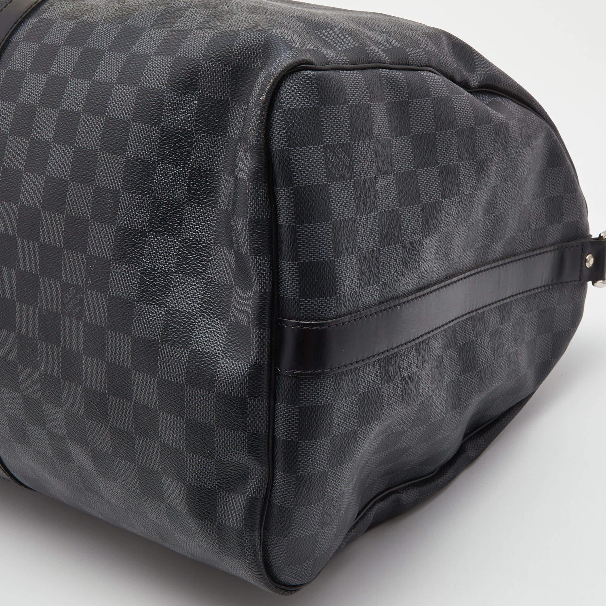 Louis Vuitton Damier Graphite Canvas Keepall Bandouliere 55 Bag 9