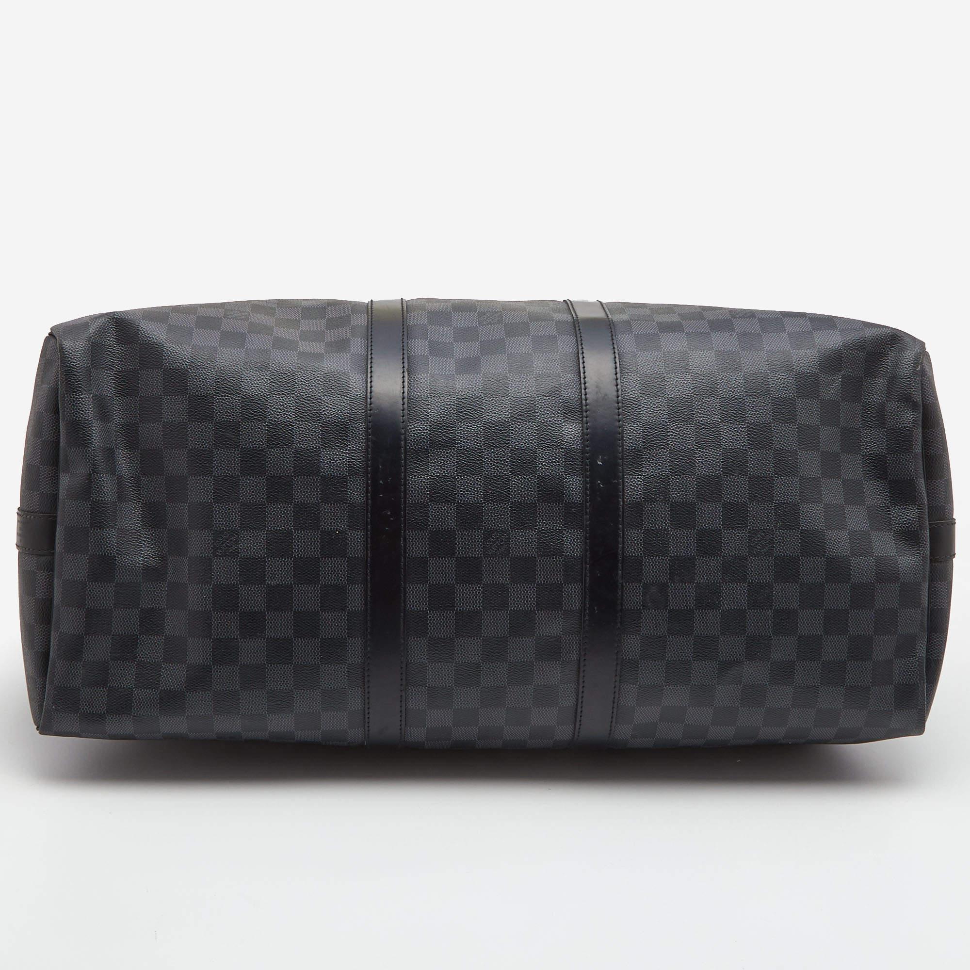 Louis Vuitton Damier Graphite Canvas Keepall Bandouliere 55 Bag 1