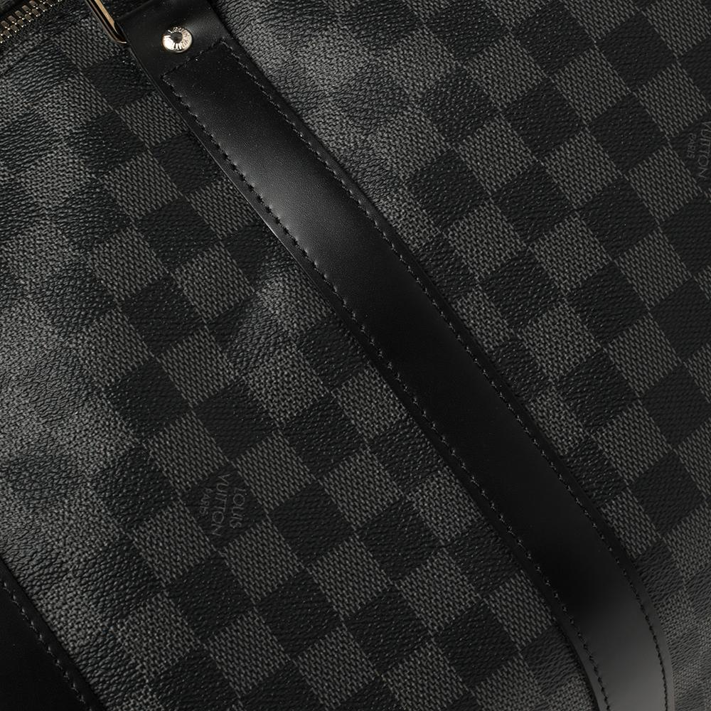 Louis Vuitton Damier Graphite Canvas Keepall Bandouliere 55 Bag 2
