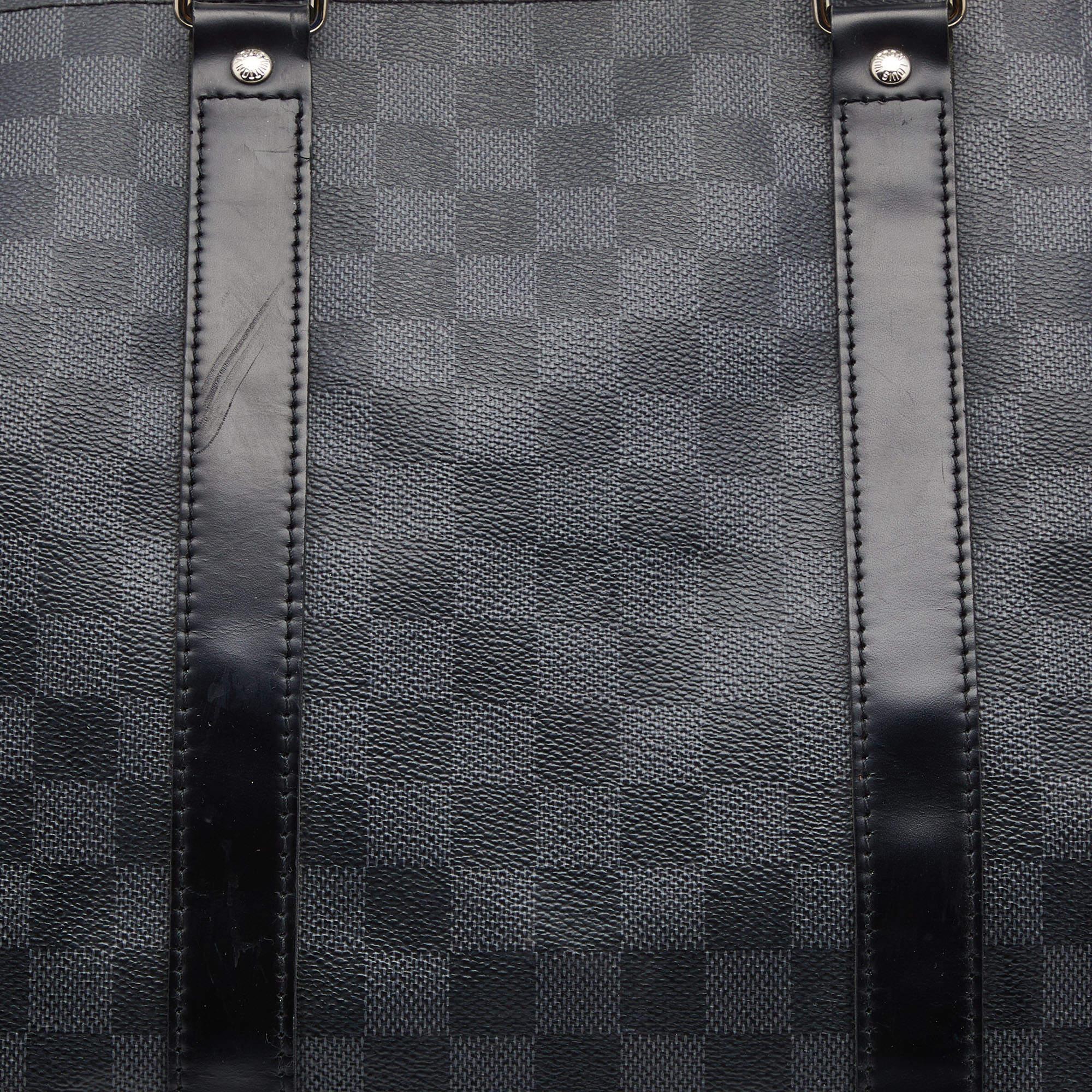 Louis Vuitton Damier Graphite Canvas Keepall Bandouliere 55 Bag 4