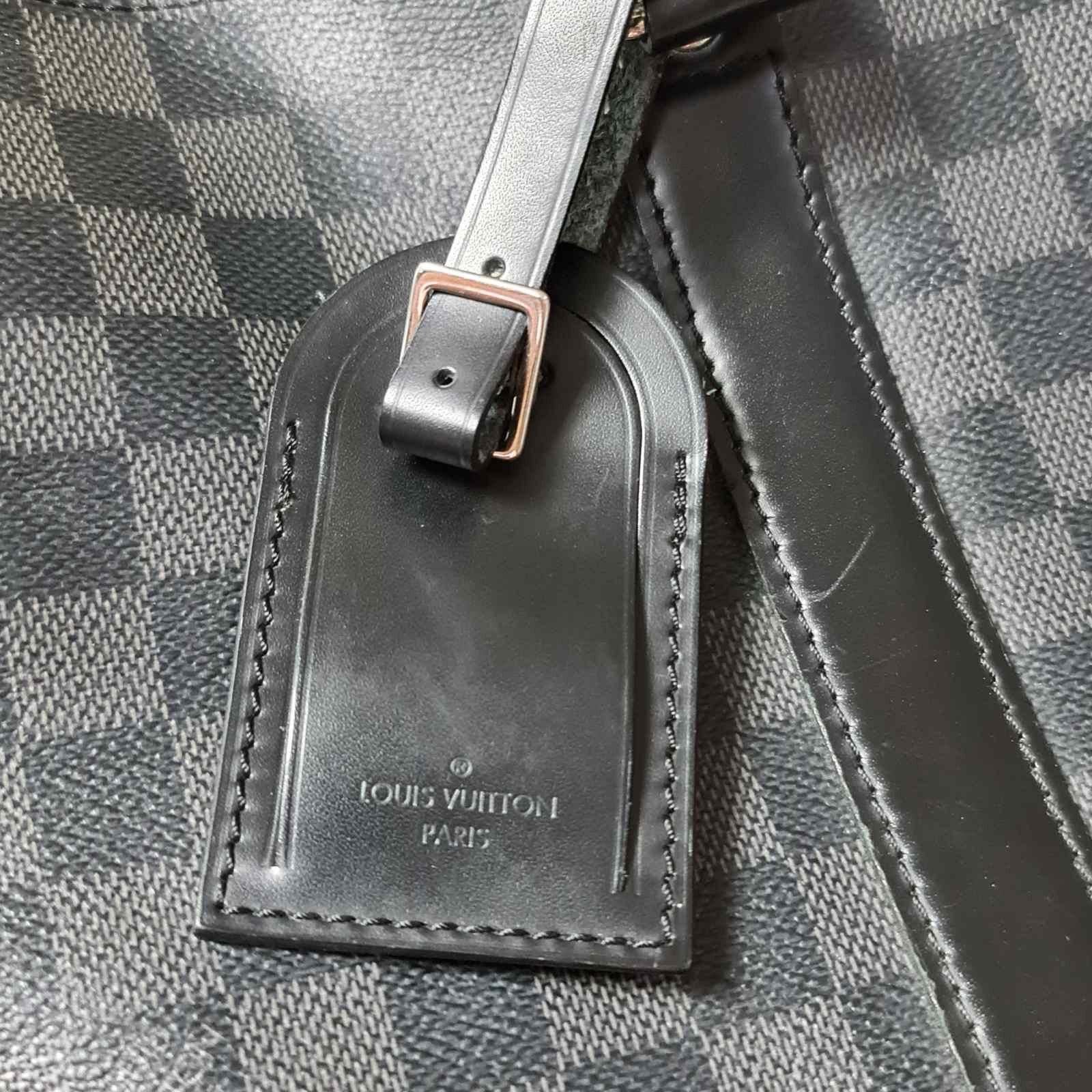 Louis Vuitton Damier Graphite Canvas Keepall Bandouliére 55 Travel Bag 4