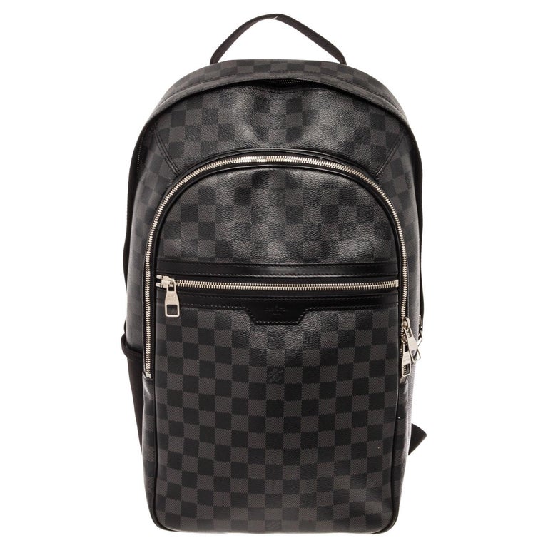 Louis Vuitton Damier Graphite Canvas Leather Michael Backpack at 1stDibs