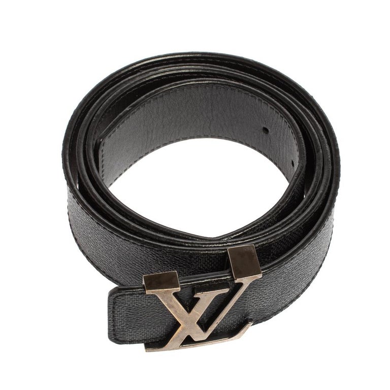 Louis Vuitton Black Damier Graphite Canvas Reversible Belt 110CM Louis  Vuitton