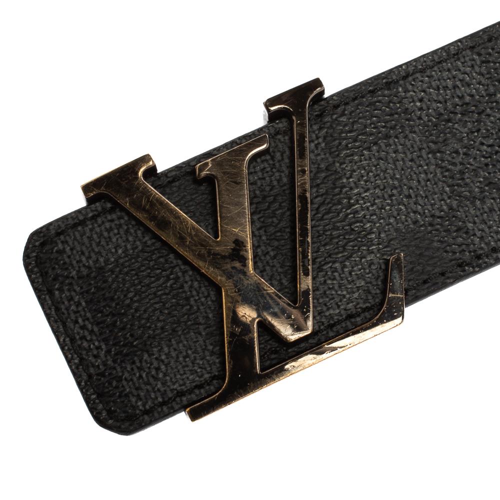 louis vuitton belt initiales damier graphite black/grey