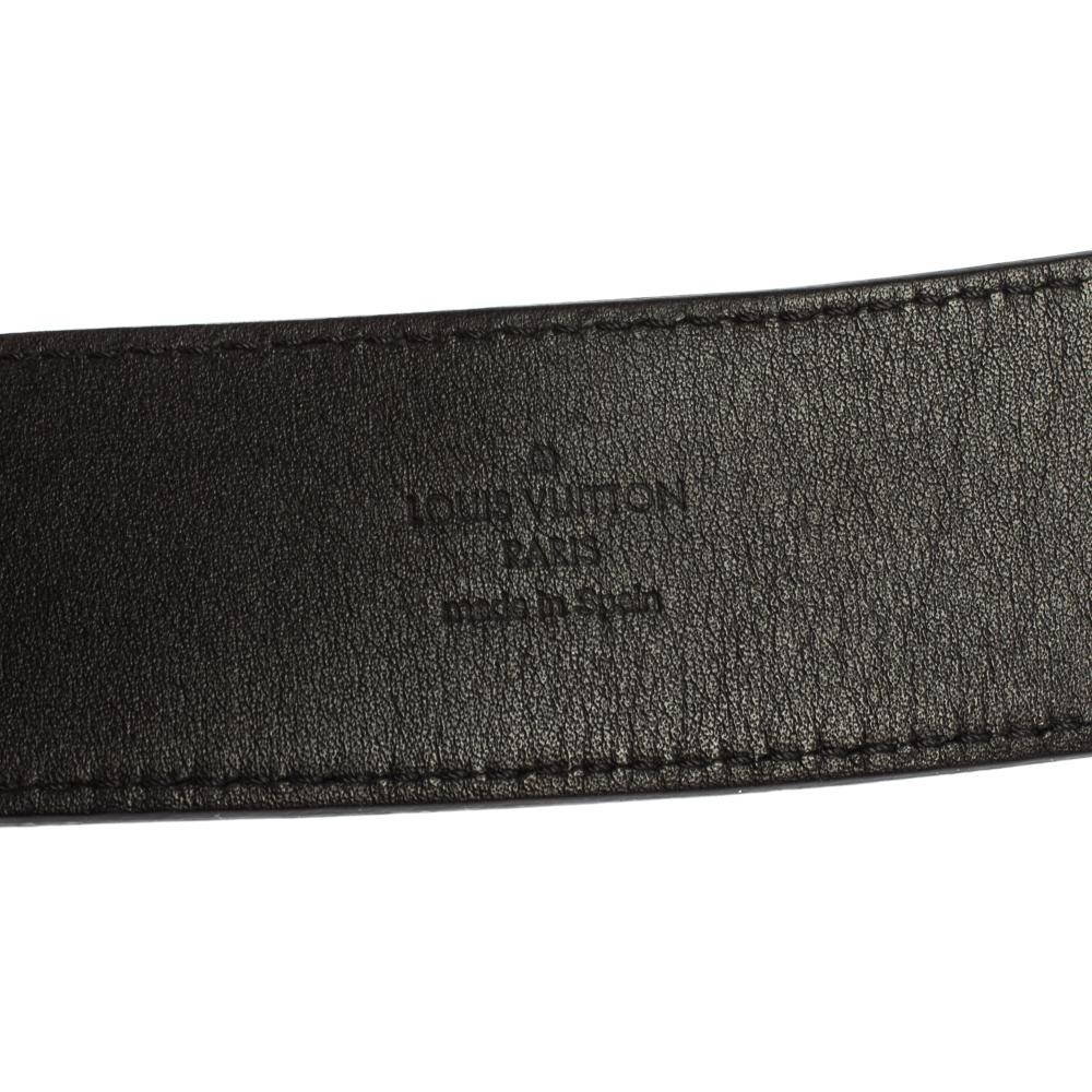 Black Louis Vuitton Damier Graphite Canvas LV Initiales Belt 110CM