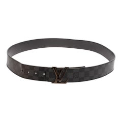 Louis Vuitton Damier Graphite Canvas LV Initiales Belt 110CM