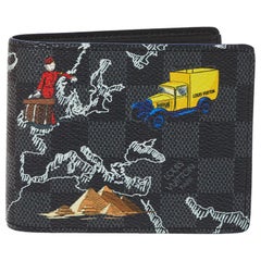 Louis Vuitton Damier Graphite Canvas Karte drucken schlanke Brieftasche