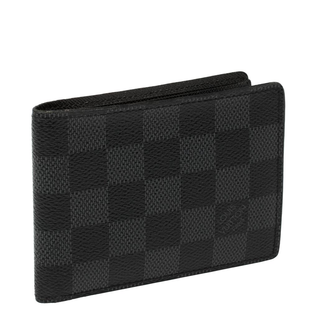 Black Louis Vuitton Damier Graphite Canvas Multiple Bifold Wallet