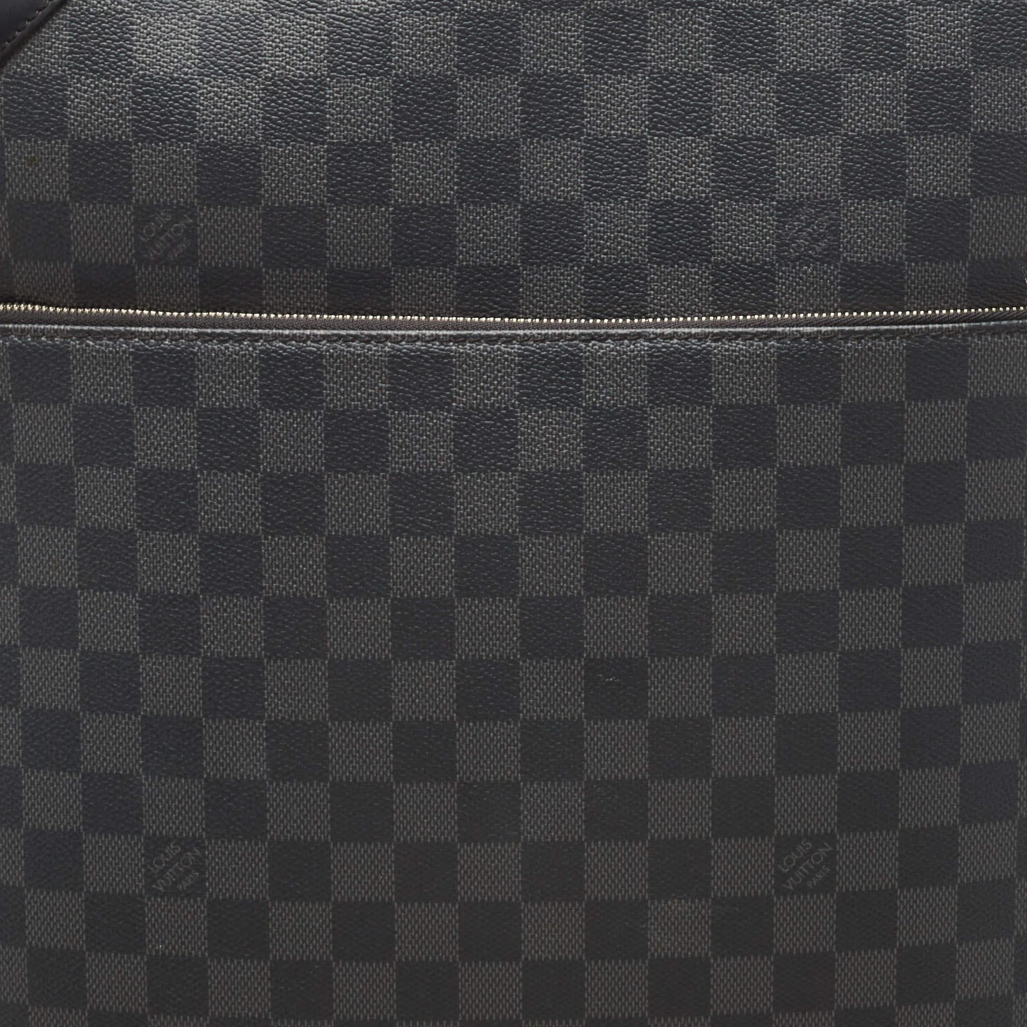 Men's Louis Vuitton Damier Graphite Canvas Pegase 55 Luggage For Sale