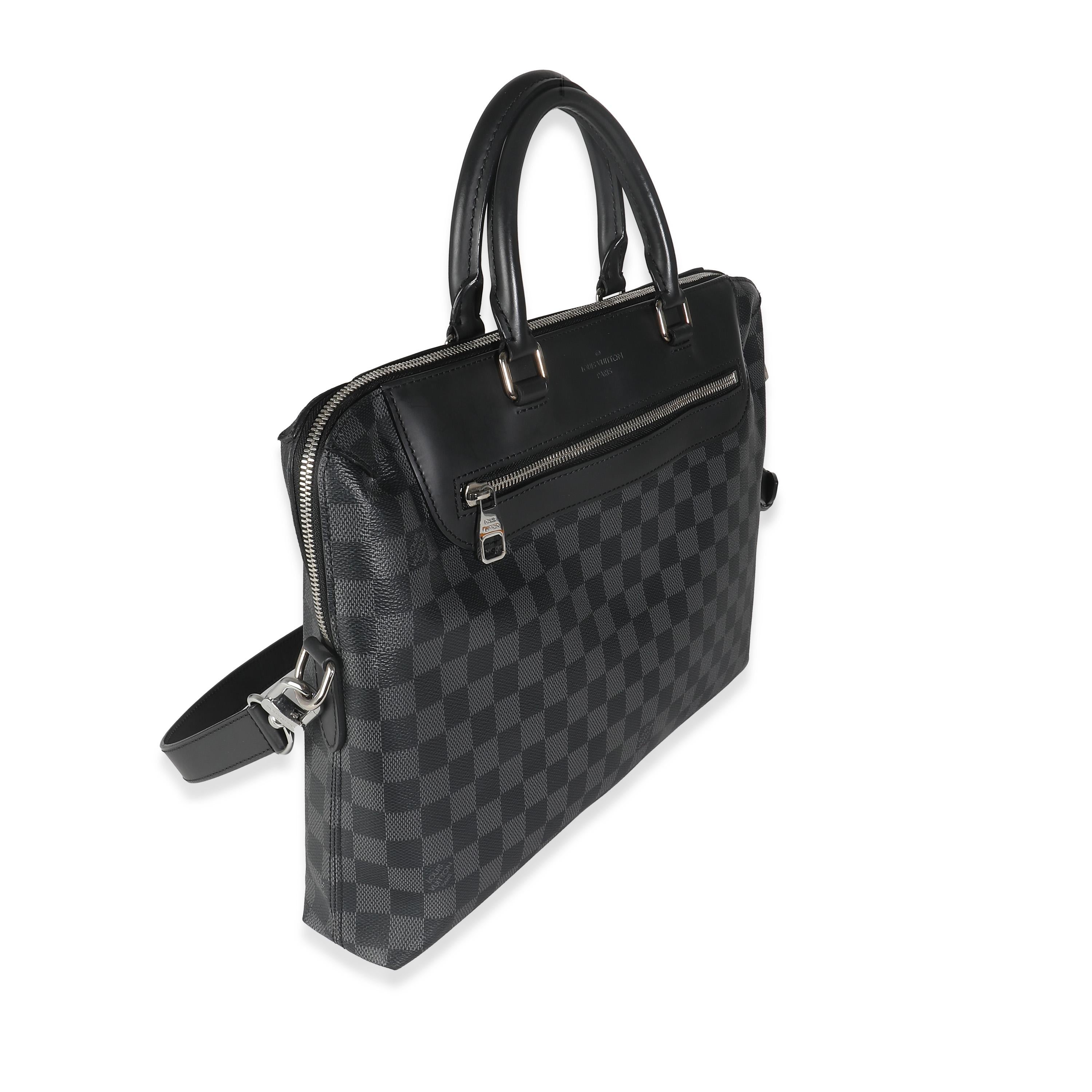 Black Louis Vuitton Damier Graphite Canvas Porte Documents Jour NM For Sale