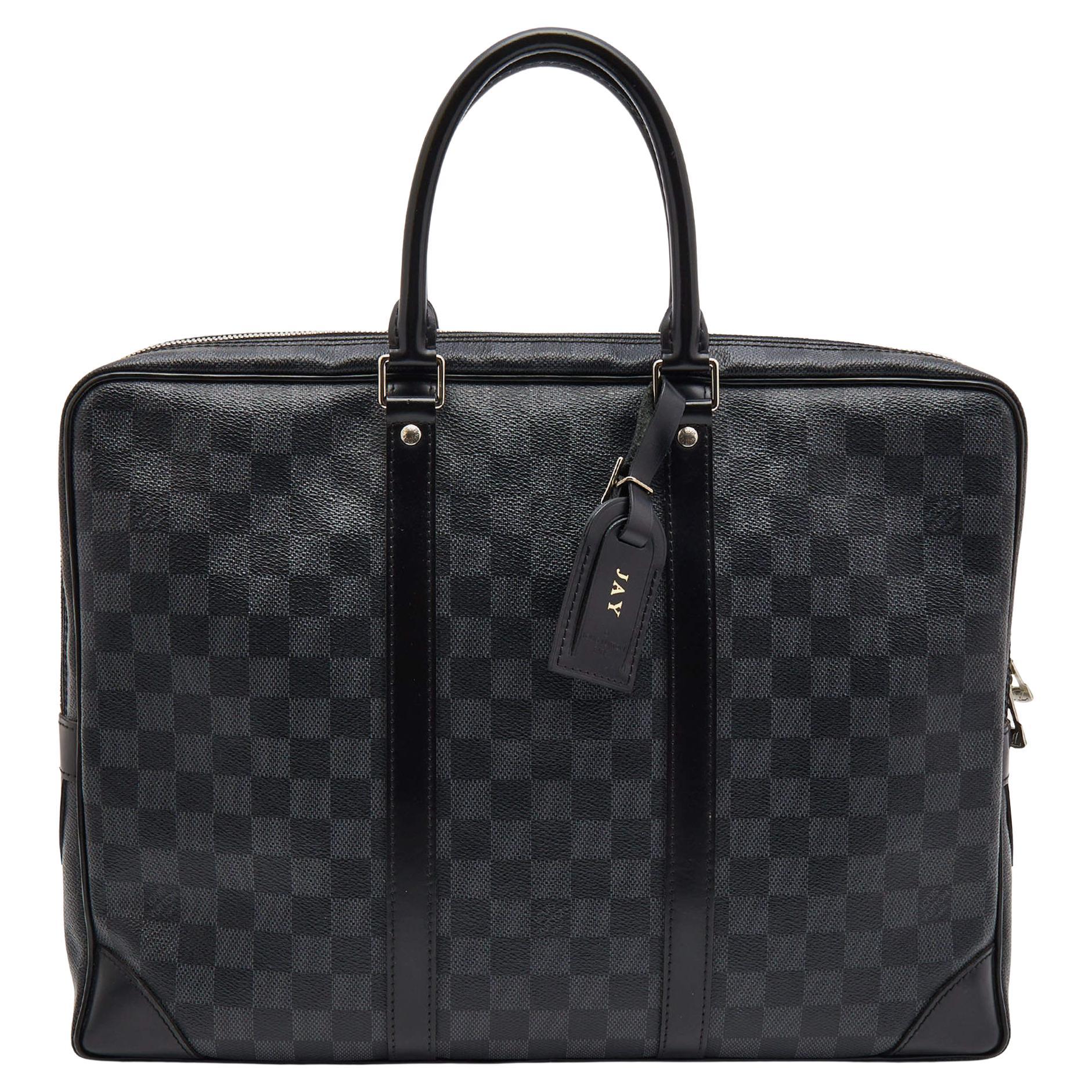Louis Vuitton Burgundy/Black Taurillion Leather Armand Briefcase Bag For  Sale at 1stDibs