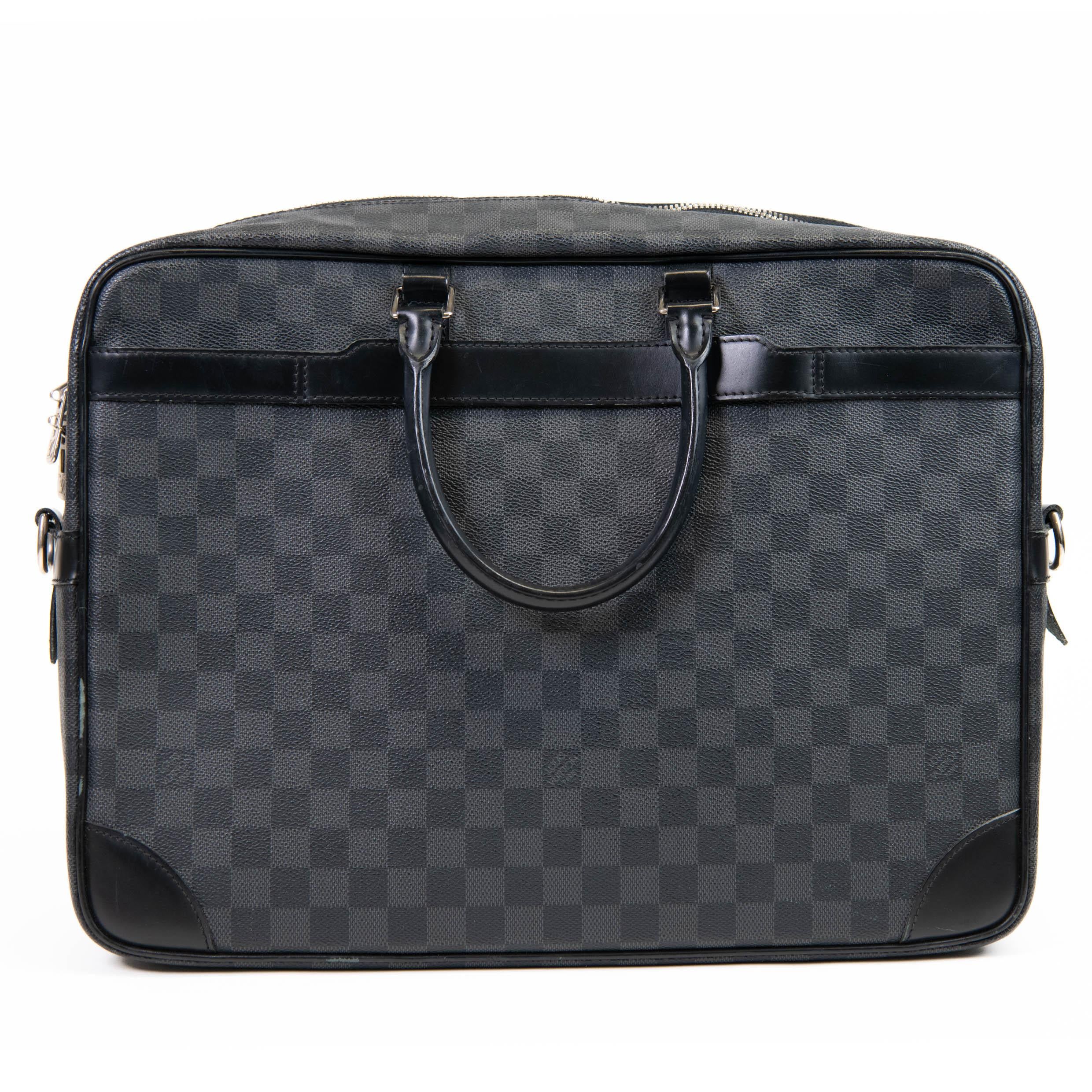 Black Louis Vuitton Damier Graphite Canvas Porte Documnets Voyage GM Bag