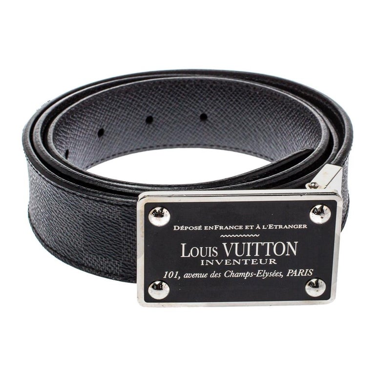 Louis Vuitton LV Buckle Damier Graphite Belt Review (Authentic