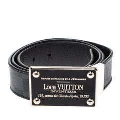 Louis Vuitton Damier Graphite Canvas Reversible Inventeur Belt 95CM