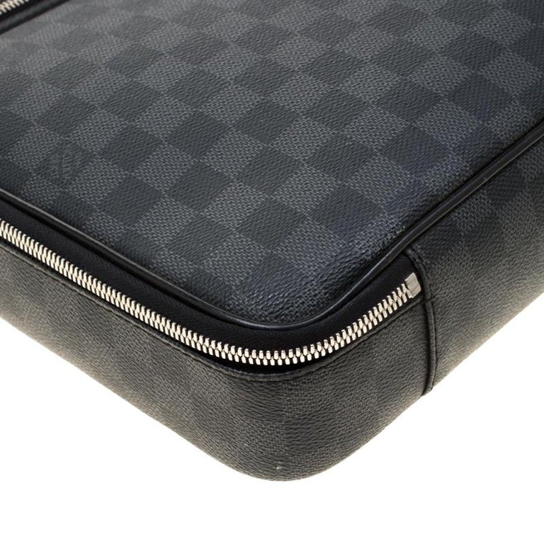 Louis Vuitton Damier Graphite Canvas Steeve Briefcase Bag For Sale at