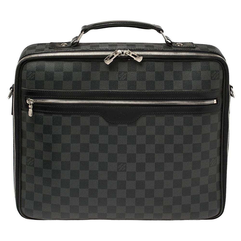 Louis Vuitton Damier Graphite Canvas Pilot Case Luggage at 1stDibs