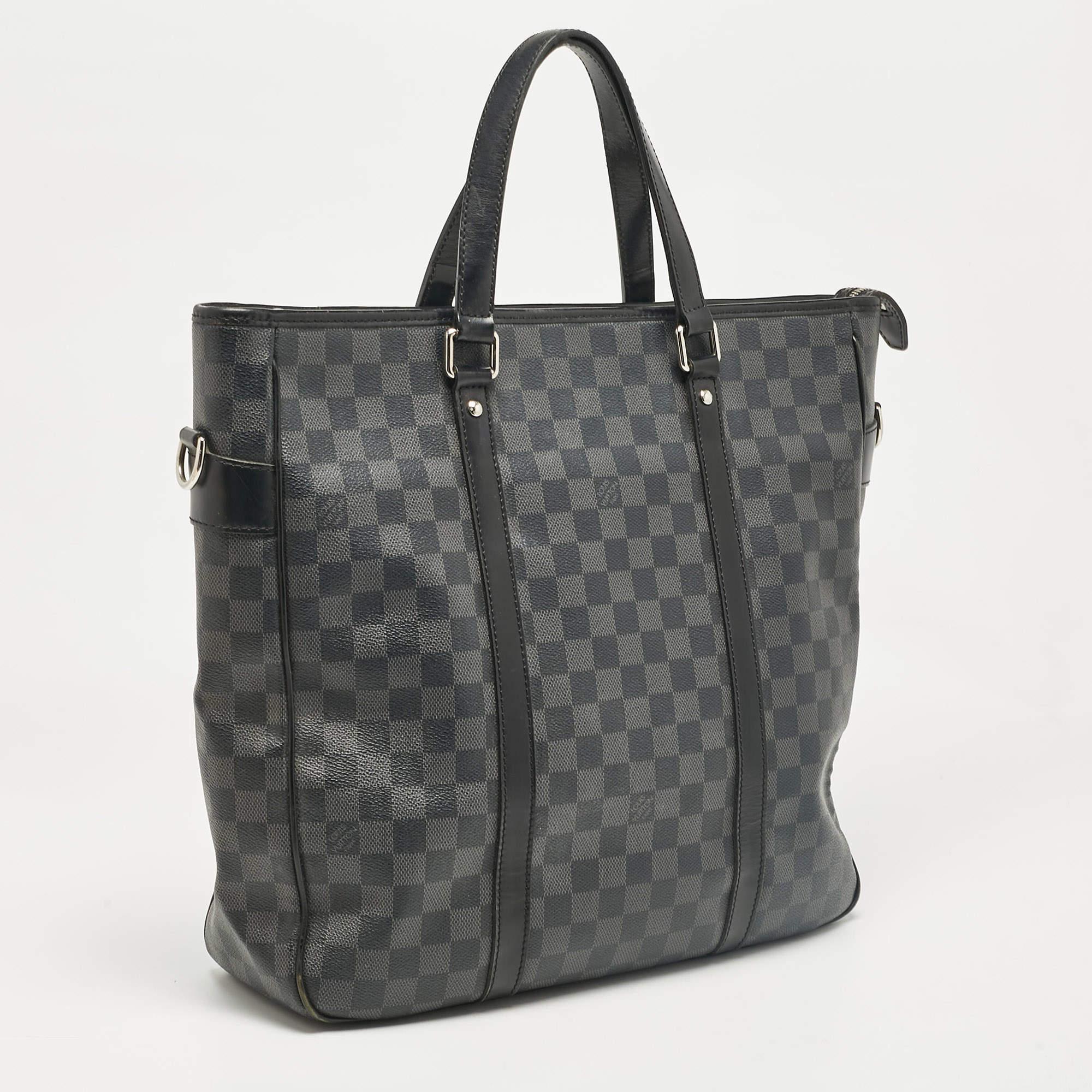 Gray Louis Vuitton Damier Graphite Canvas Tadao Bag For Sale