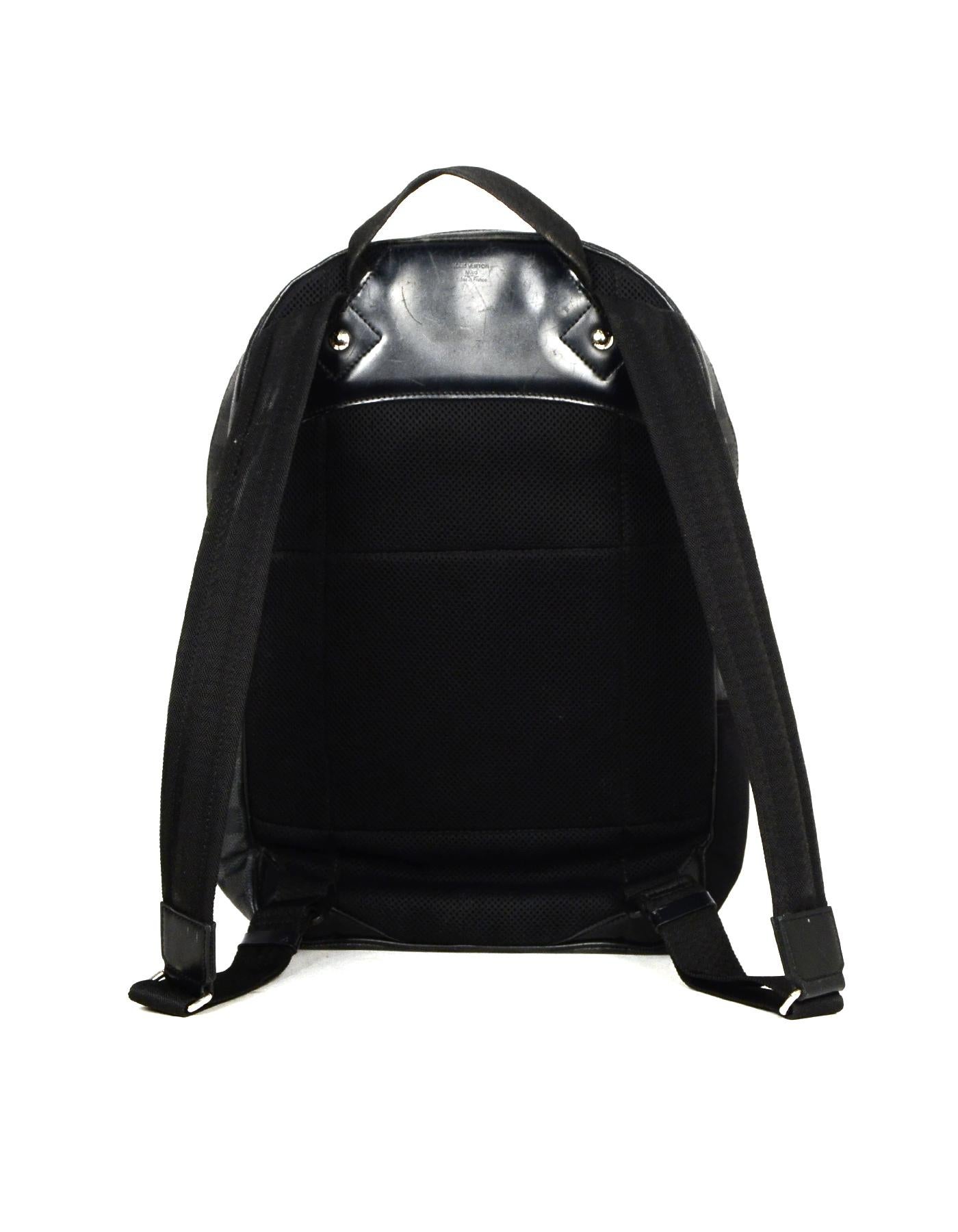 Black Louis Vuitton Damier Graphite Canvas Unisex Backpack