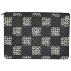 Louis Vuitton Damier graphite clutch – limited edition by Christopher Nemeth