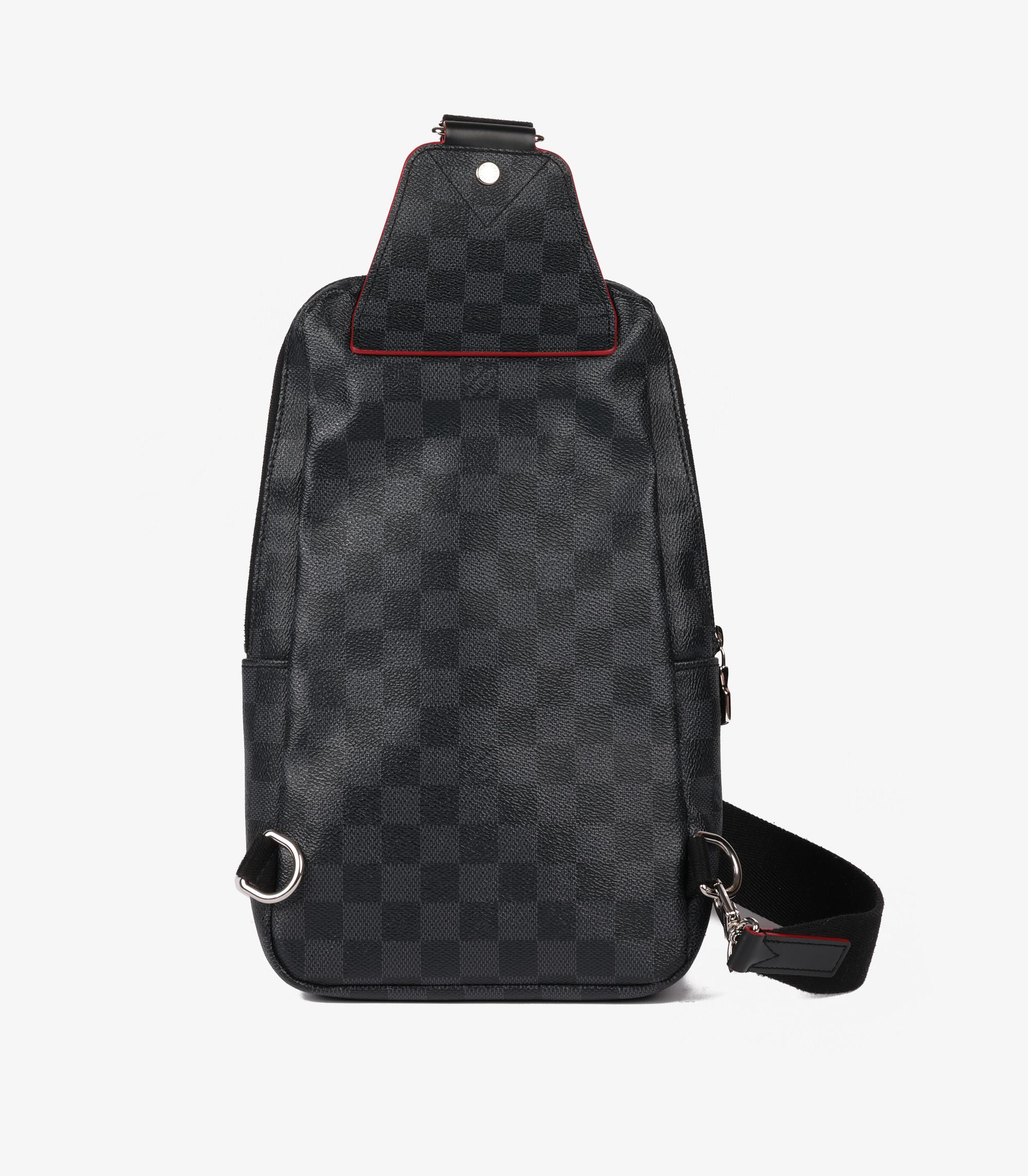 Women's or Men's Louis Vuitton Damier Graphite Coated Canvas Alps Patches Avenue Sling Bag