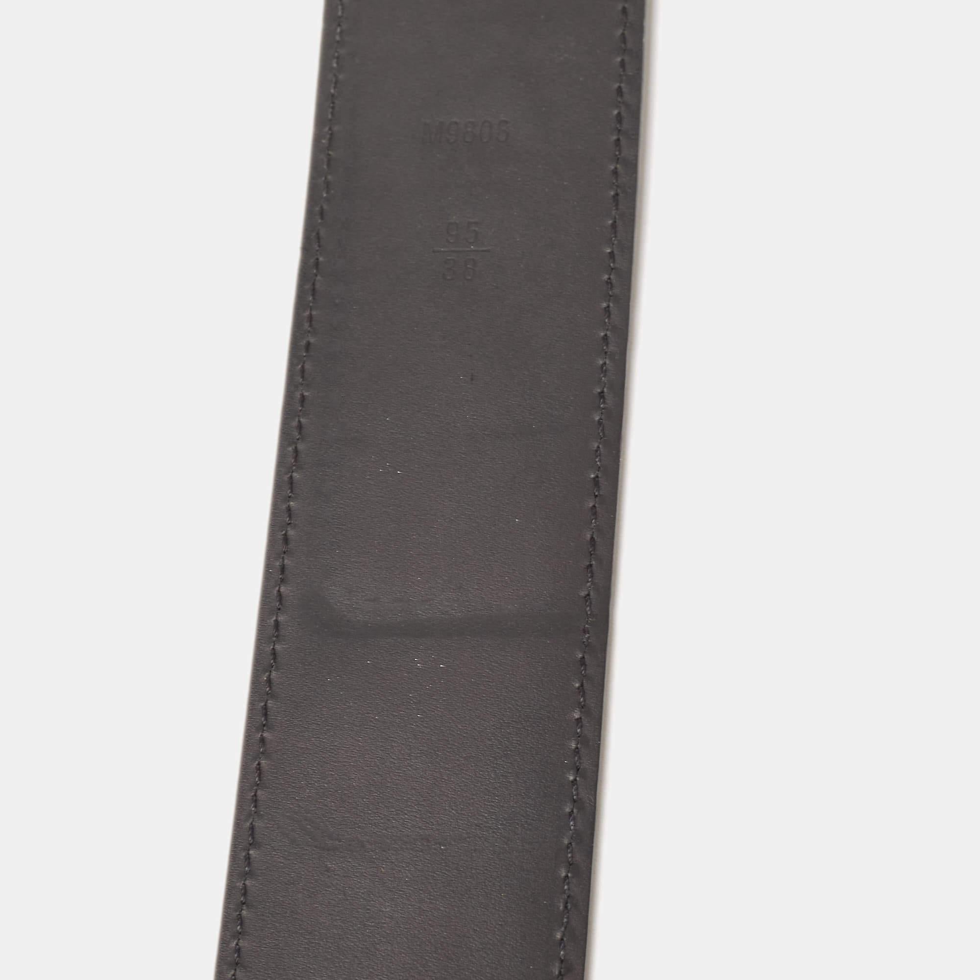 Louis Vuitton Damier Graphite Coated Canvas Initials Belt 95 CM 1