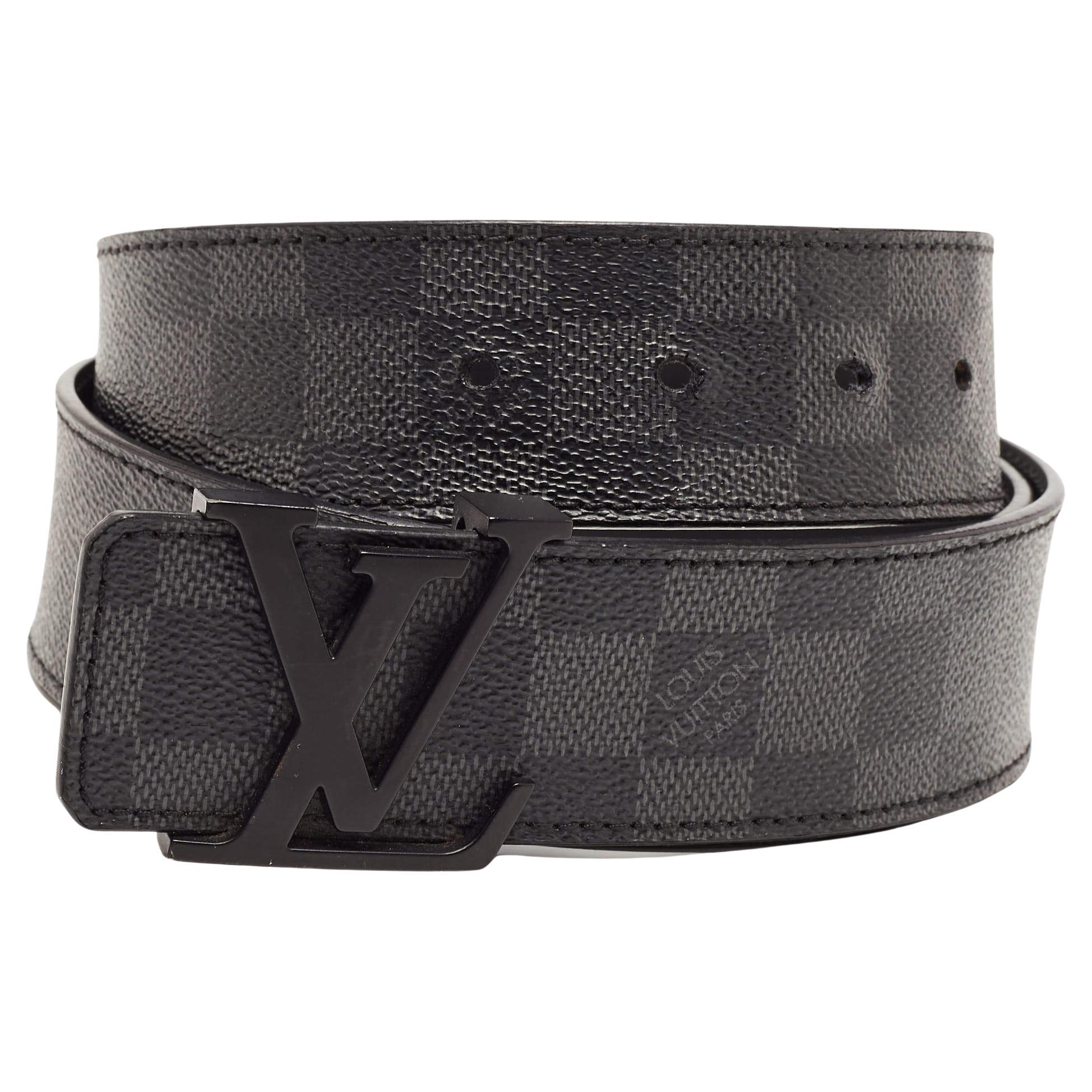 Louis Vuitton Damier Graphite Coated Canvas Initials Belt 95 CM