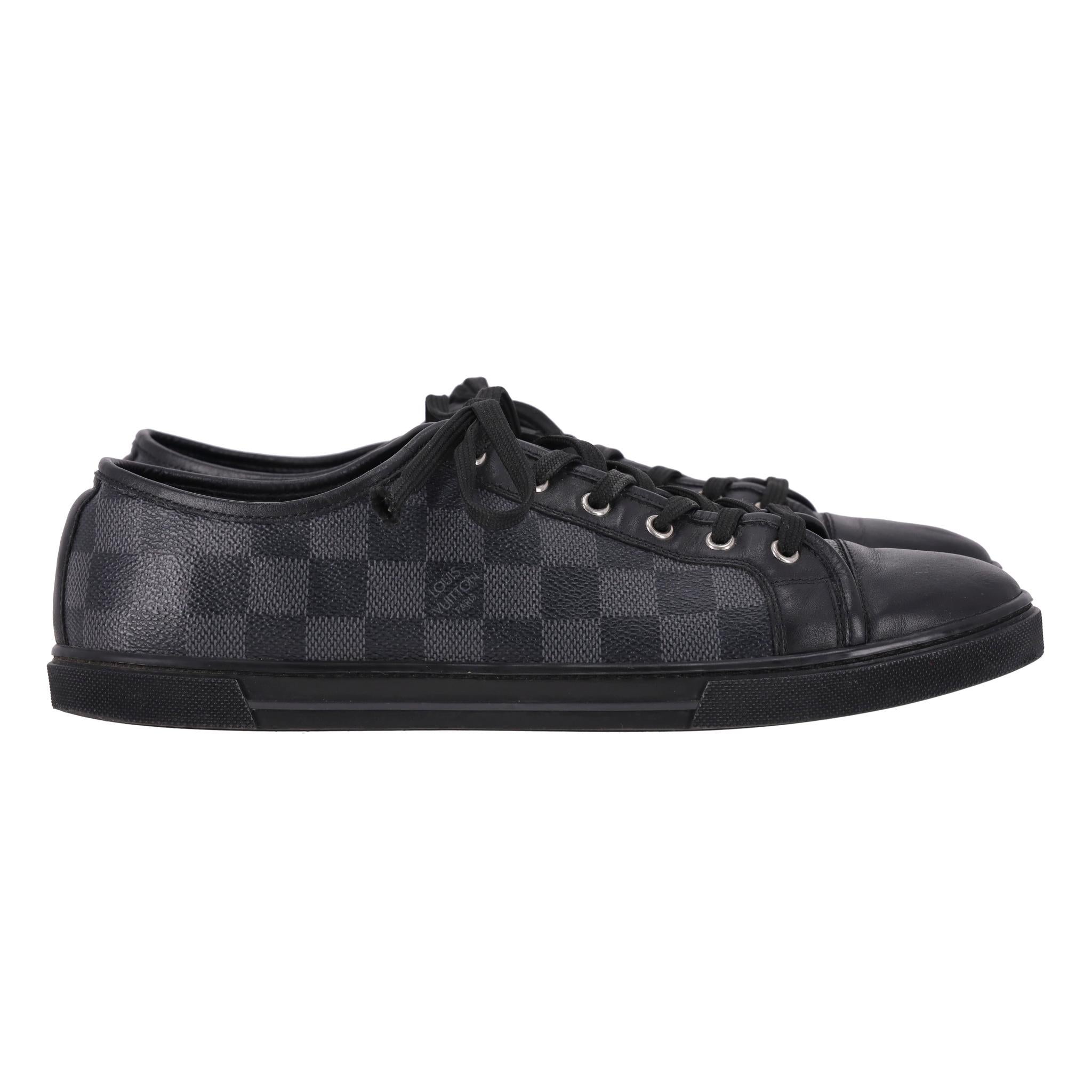 Black Louis Vuitton Damier Graphite Coated Canvas &Leather Sneakers