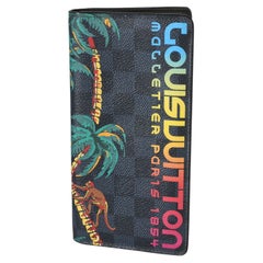 Louis Vuitton Damier Graphite Cobalt Canvas Jungle Brazza Wallet