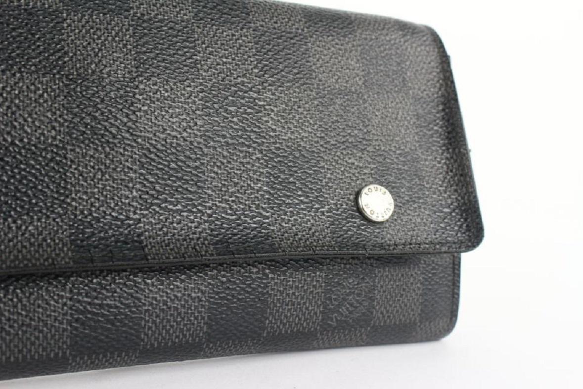 Modulbare, kompakte Damier Graphit-Brieftasche von Louis Vuitton 850 Einlegeböden48 im Angebot 6